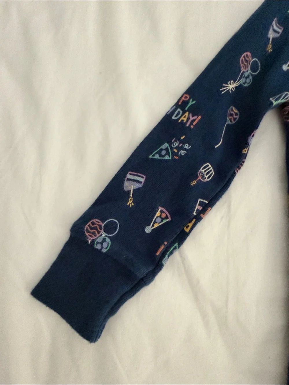 Kids Navy 'Happy Birthday' One-Piece Pajama